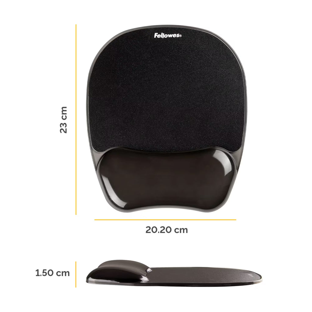 Fellowes Crystal Gel Mouse Pad Black