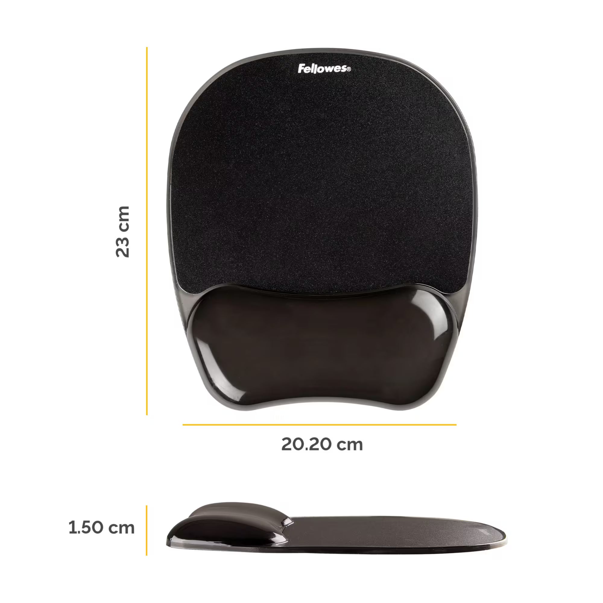 Fellowes Crystal Gel Mouse Pad Black