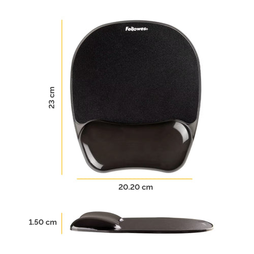 Fellowes Crystal Gel Mouse Pad Black
