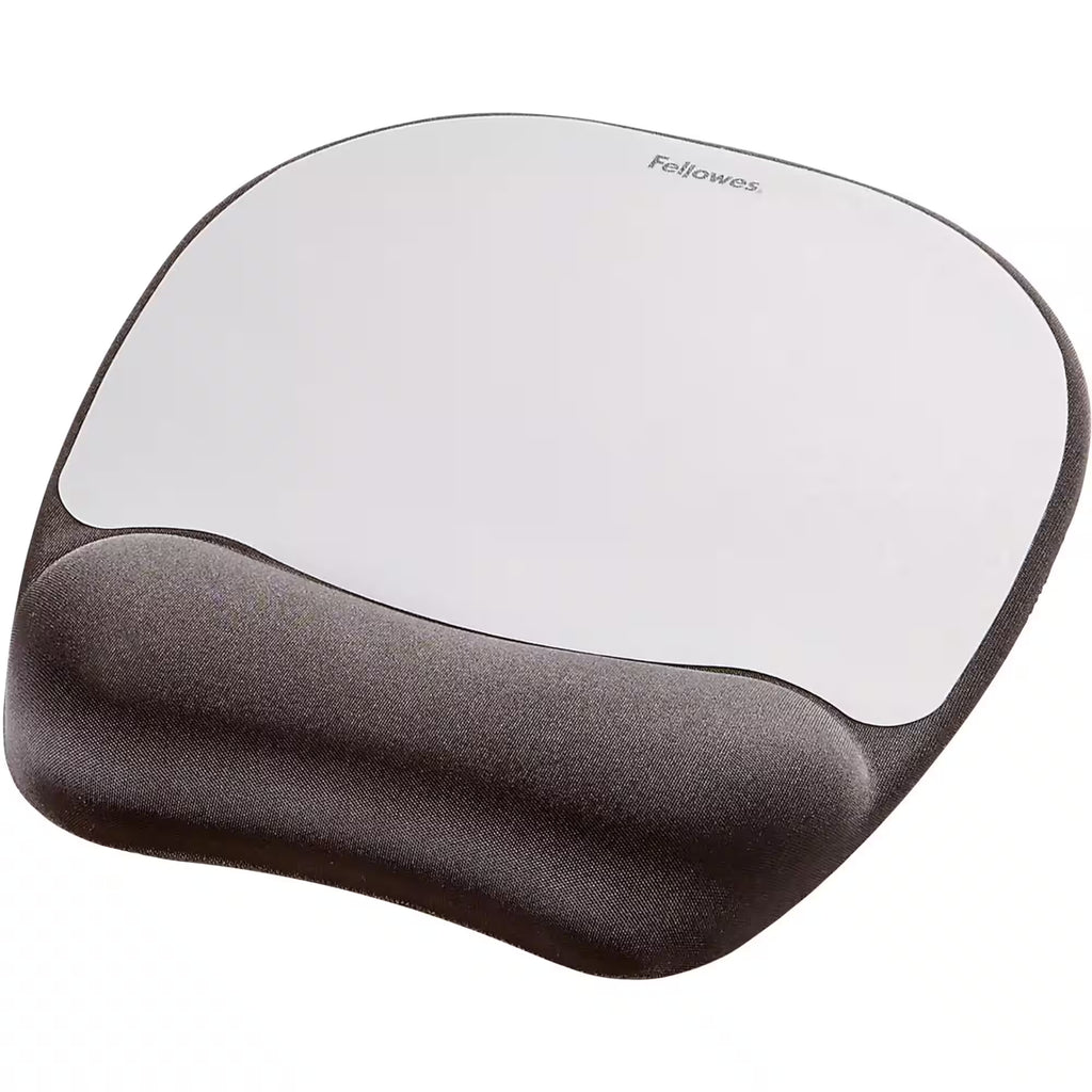 Fellowes Memory Foam Mouse Pad Black, Silver